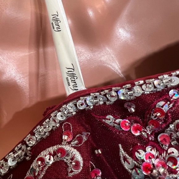 Exquisite, Tiffany, embellished,strapless mermaid formal ball gown. 12 runs sm. - Picture 5 of 14